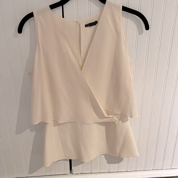 Theory Tops Theory P Cream Silk Top Poshmark